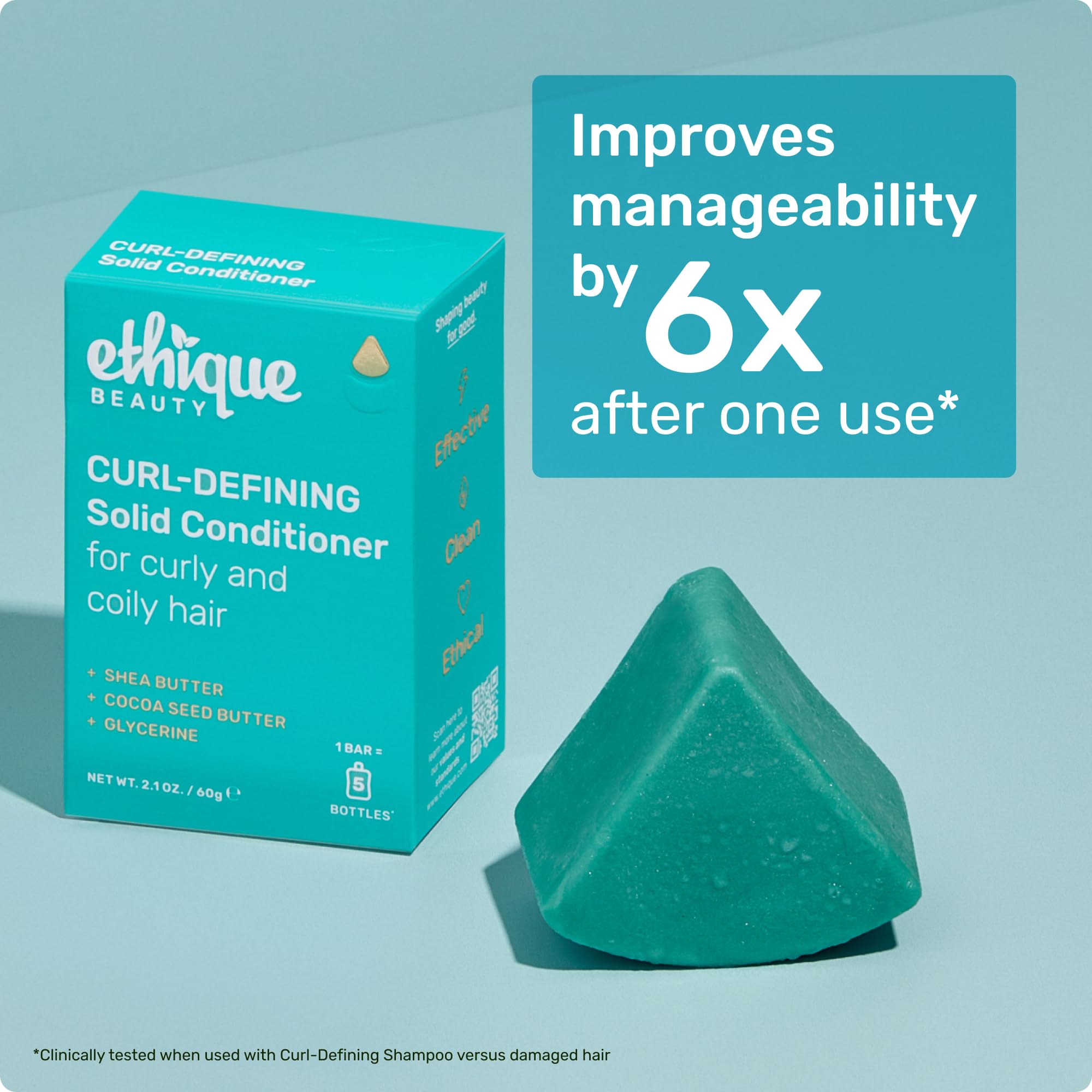 Color-safe Ethique Curl-Defining Bar for treated hair