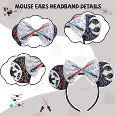 ETLUK headband with durable padding and secure stitching keeps sequins in place during wear.