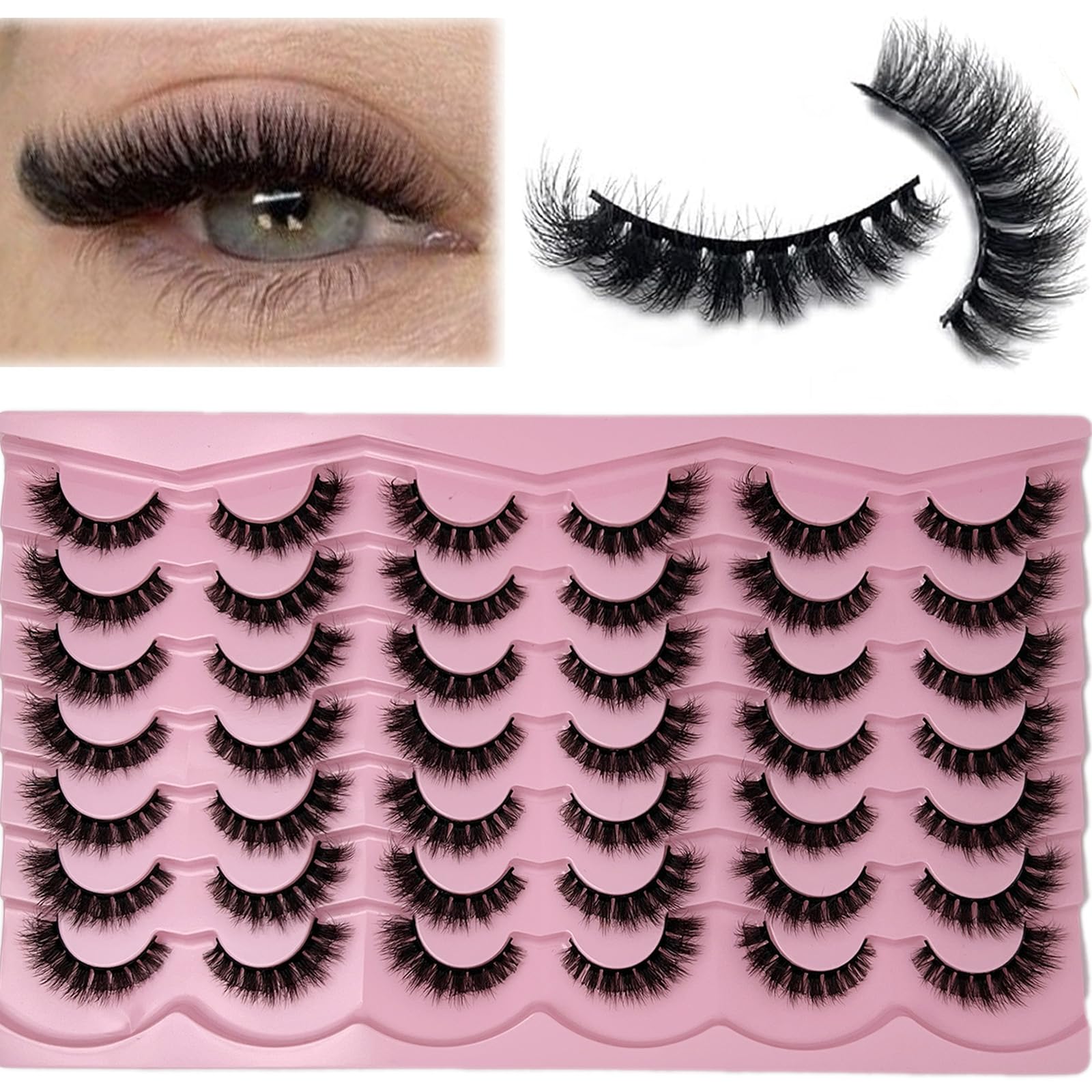 etokdos 3d faux mink lashes 6d-volume close-up for fuller definition
