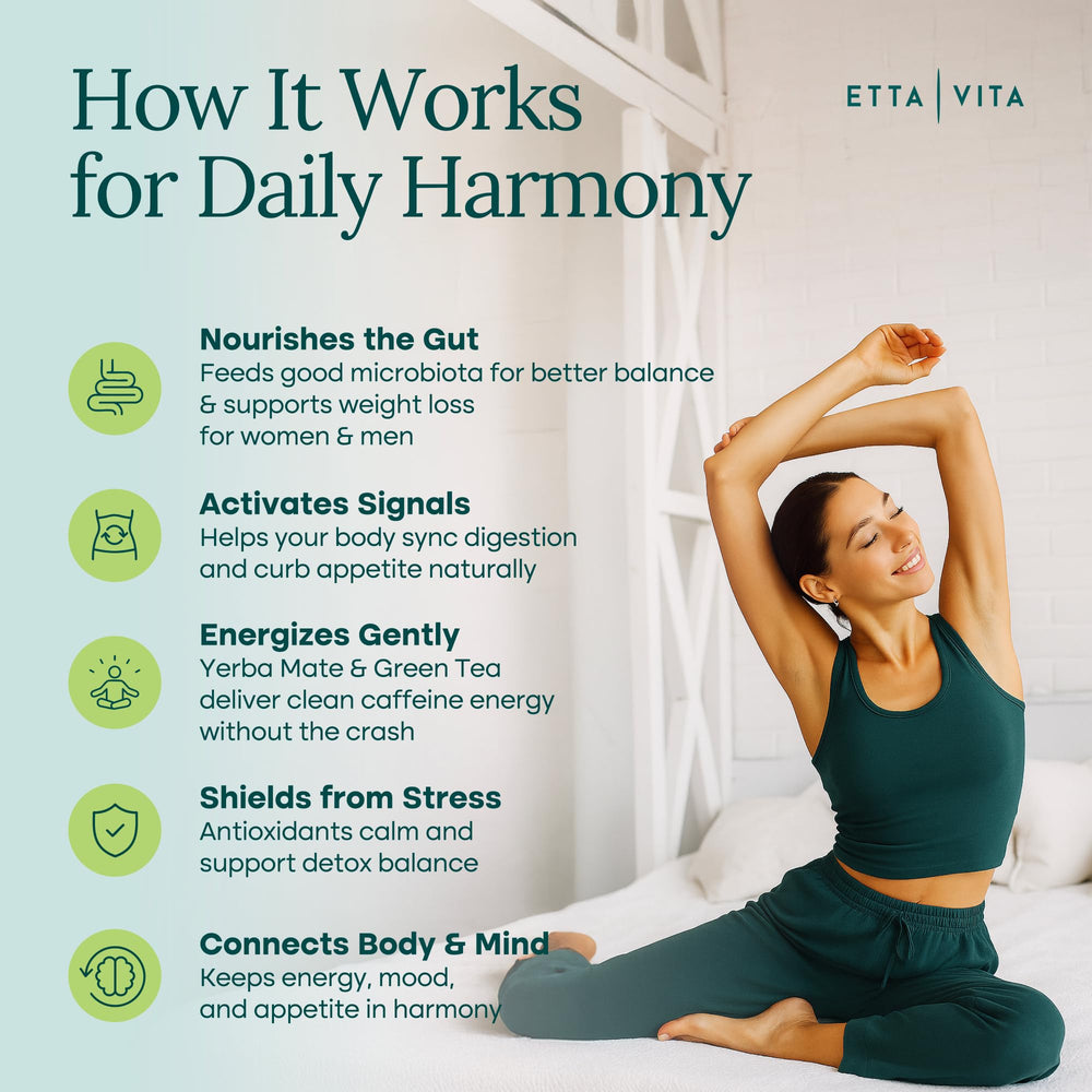 Etta Vita Colon Cleanse in a glass with water, suggesting easy daily intake