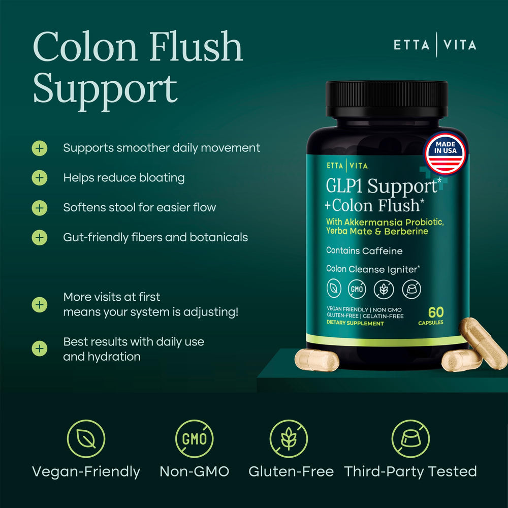 Etta Vita Colon Cleanse label highlights key ingredients for gut health