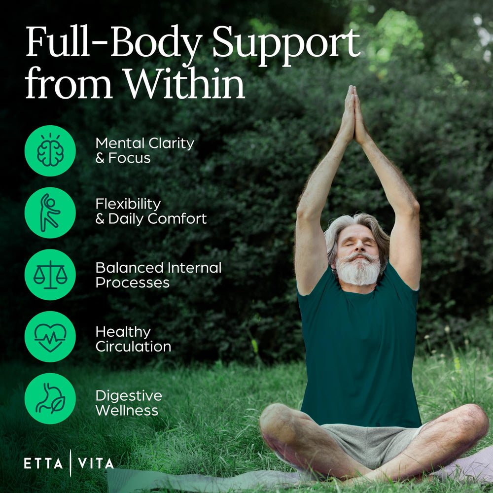 Etta Vita lumbrokinase enzymes highlighting circulation and energy support