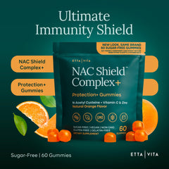 Etta Vita NAC Immune Complex gummies, vitamin C & zinc, immune balance on the go.
