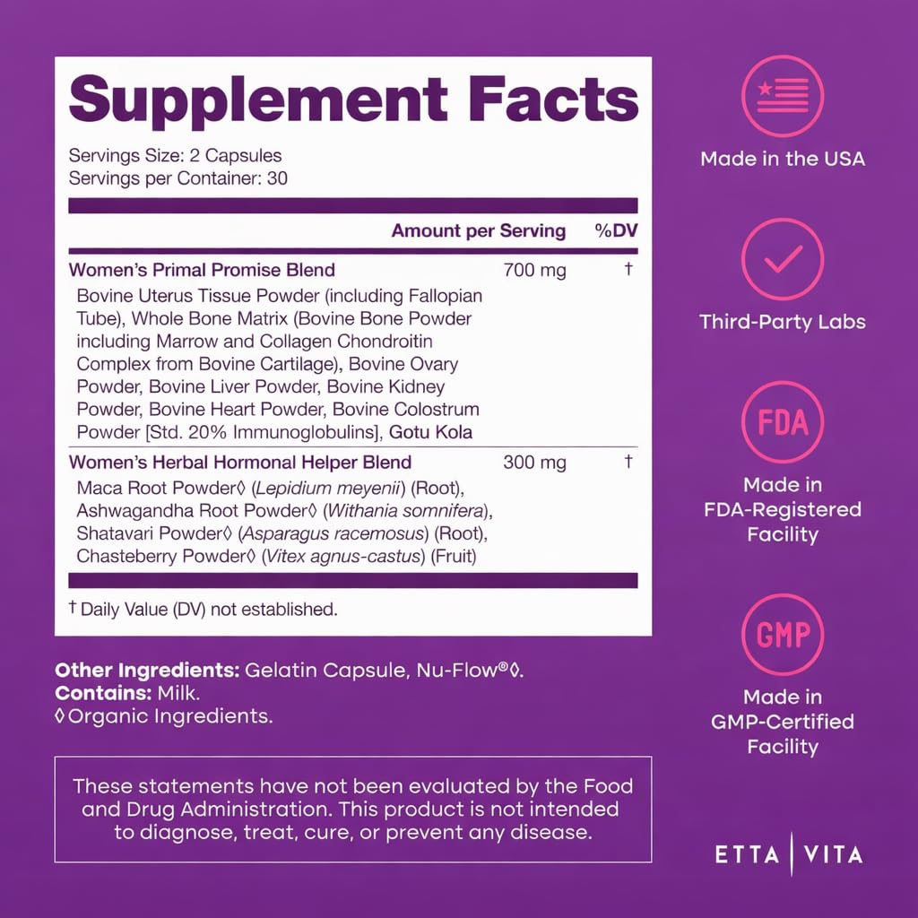 Etta Vita bovine colostrum indicating immune support and daily vitality.