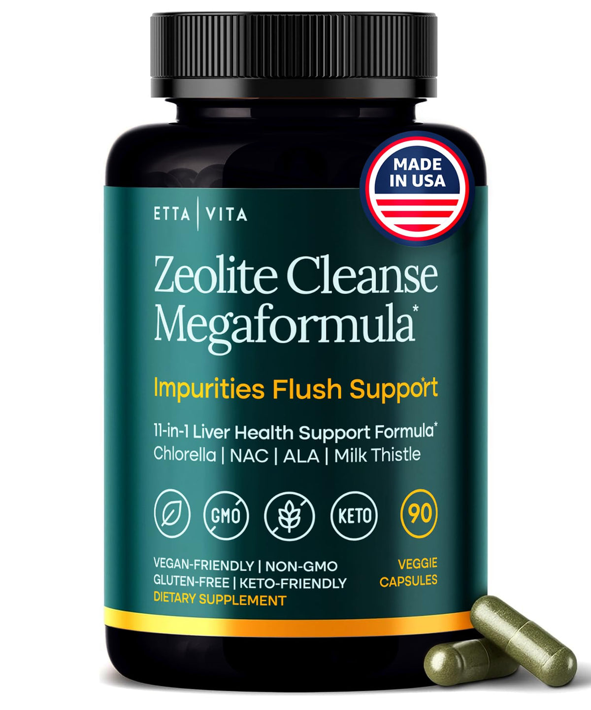 Etta Vita Liver Cleanse bottle shown for daily detox support.