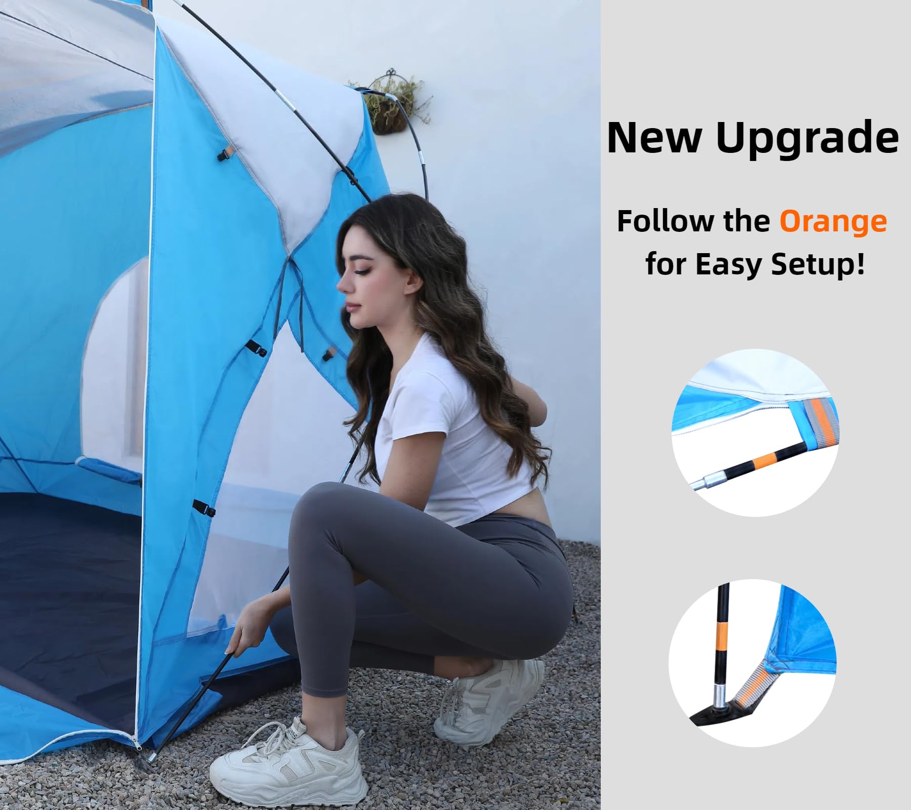 Etto Beach Tent interior demonstrates spacious area for family seating