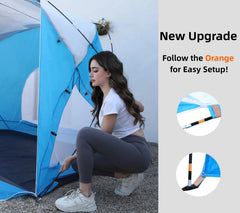 Etto Beach Tent interior demonstrates spacious area for family seating
