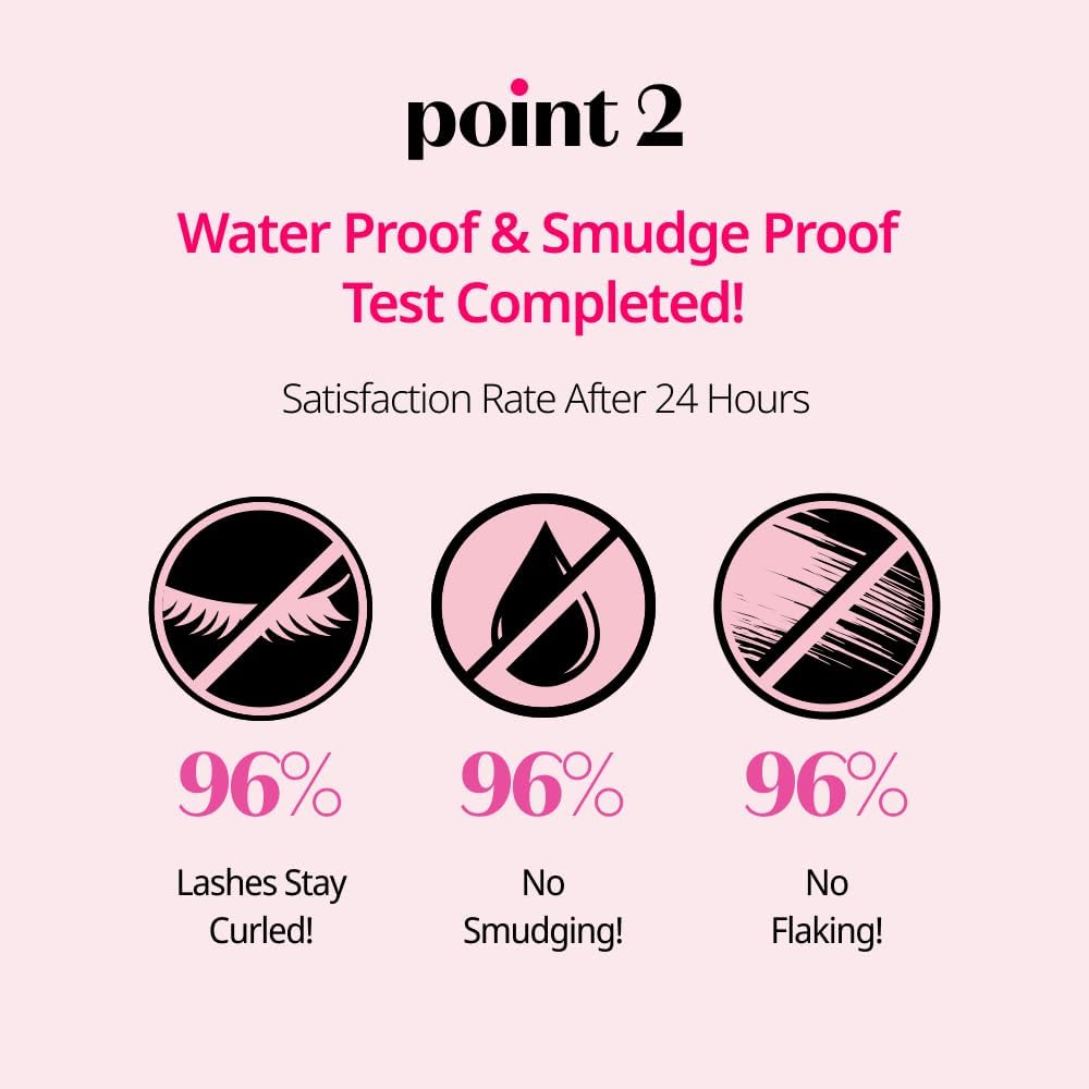 Lashes lifted naturally with dense bristles adding volume.
