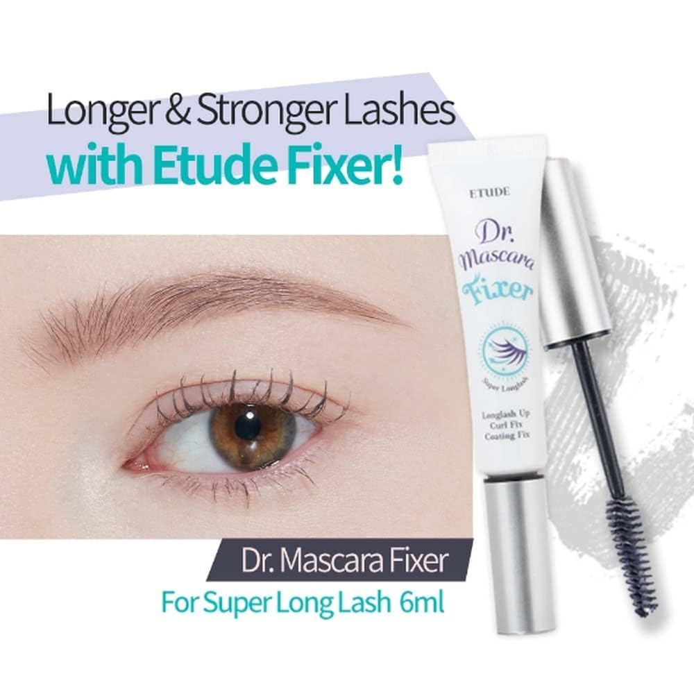 ETUDE Dr. Mascara Fixer on lashes reveals natural length