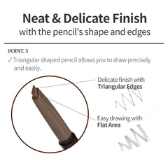 ETUDE Drawing Eye Brow soft pigment delivers smooth, clump-free color.