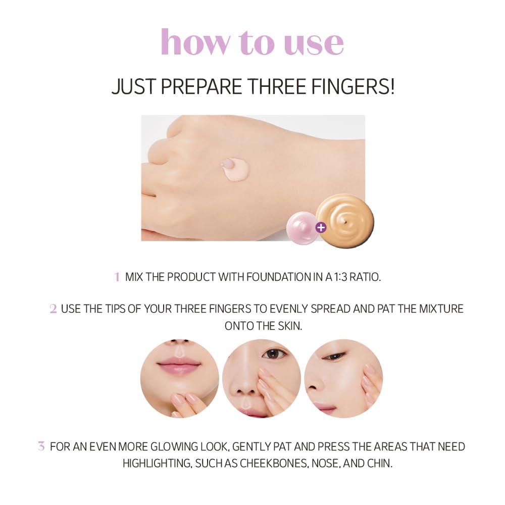 Etude Nymph Aura Volumer pairs with foundation for seamless blend
