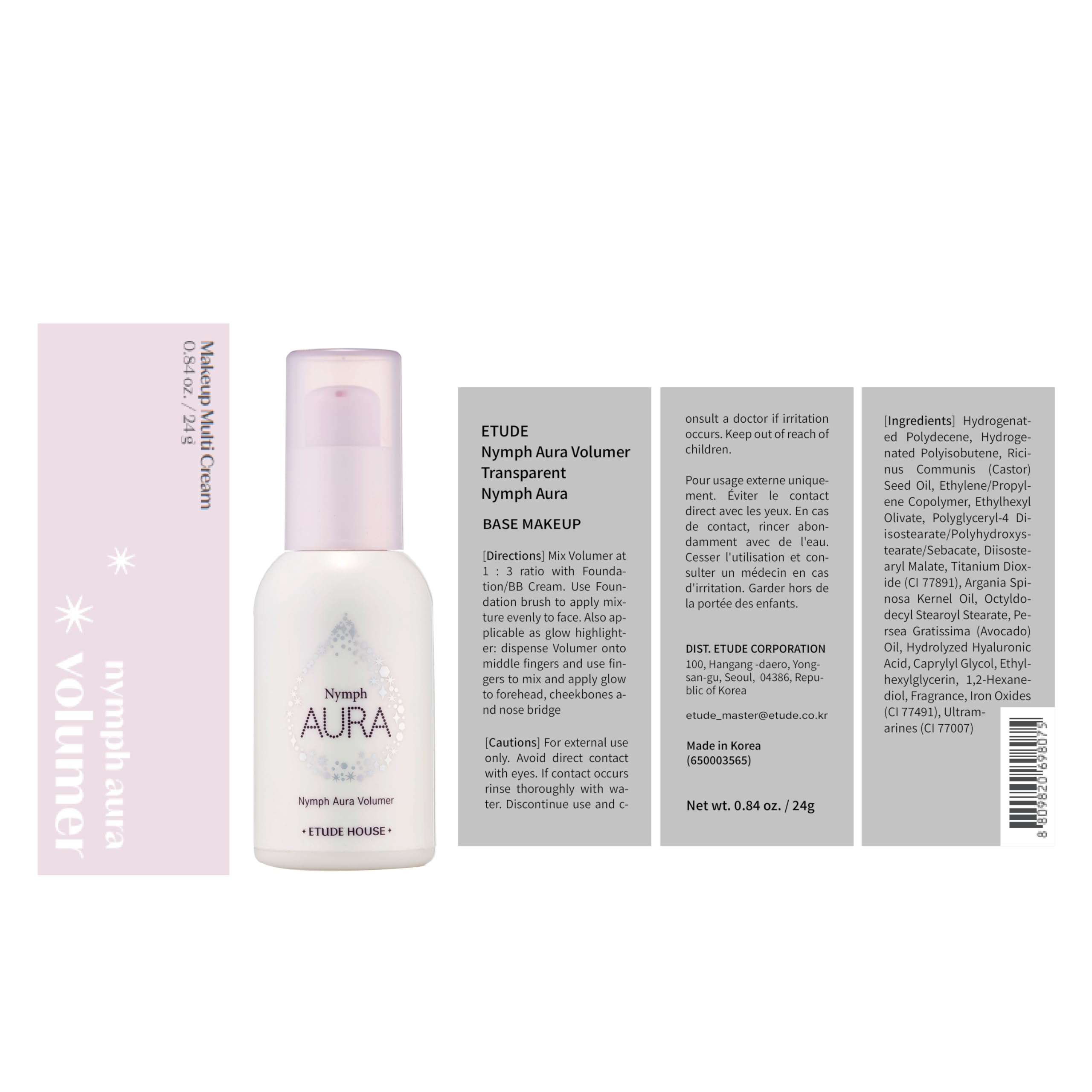 Etude Nymph Aura Volumer ideal travel-size base for glow