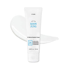 ETUDE SoonJung 2x Intensive Cream jar closeup, barrier-support formula for sensitive skin.