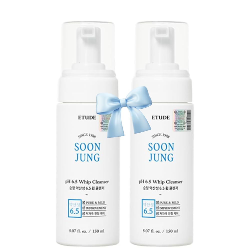 Etude SoonJung bottle with whipped foam for gentle cleansing