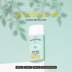 ETUDE Sunprise non-sticky finish ideal under makeup for radiant skin.