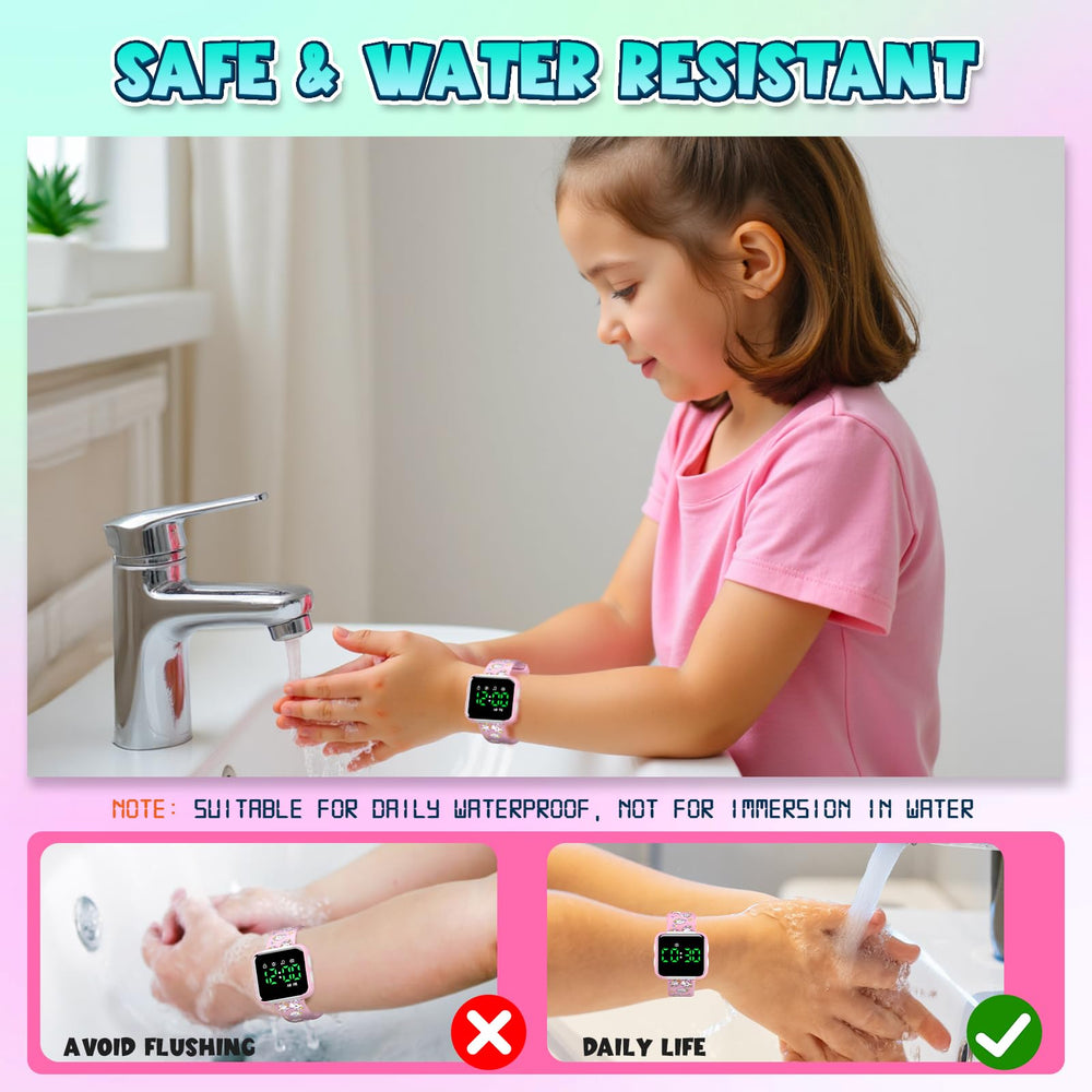 Etuwoe soft silicone strap keeps tiny wrists comfortable and safe.