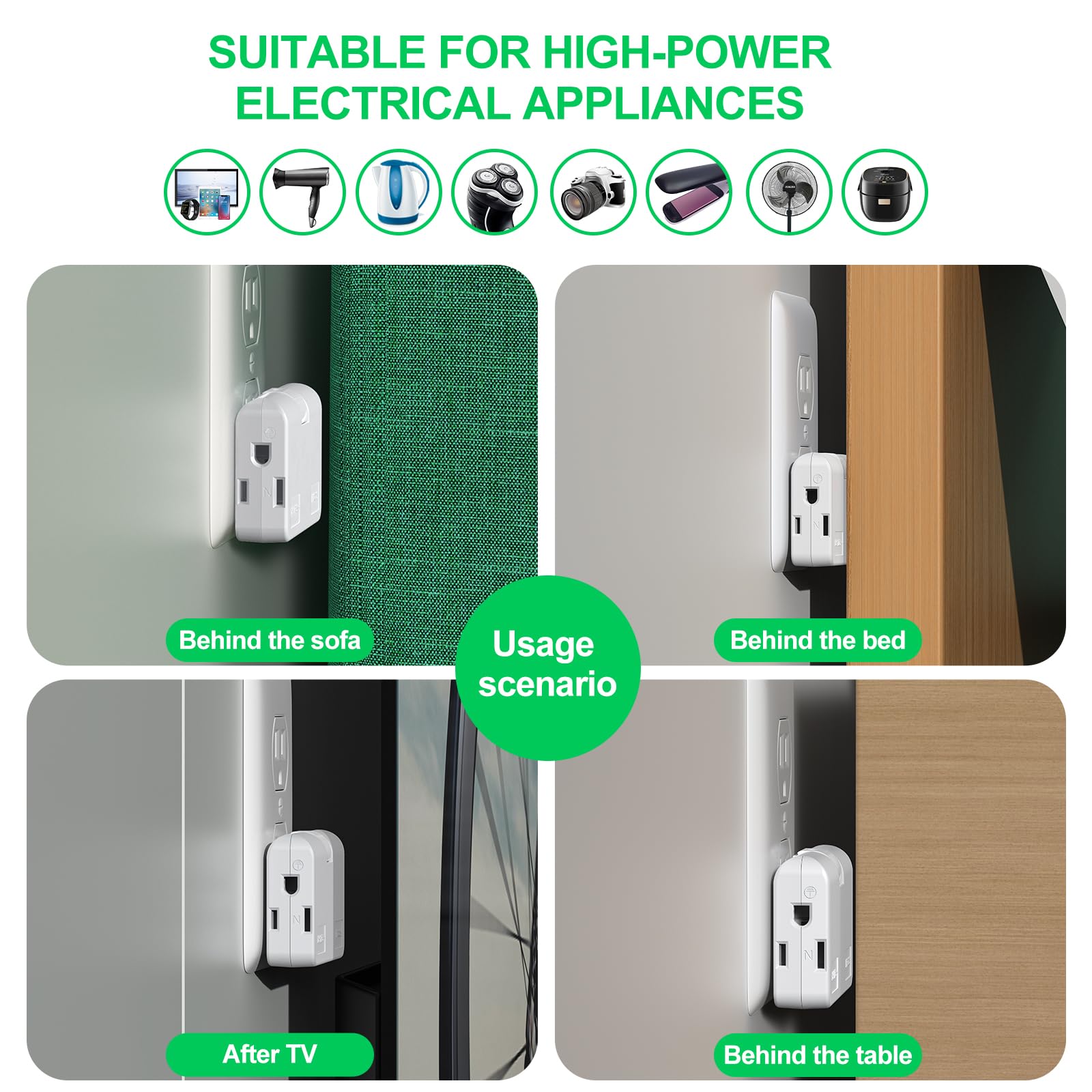 Lamps and chargers connected through ETwinCoo adapter