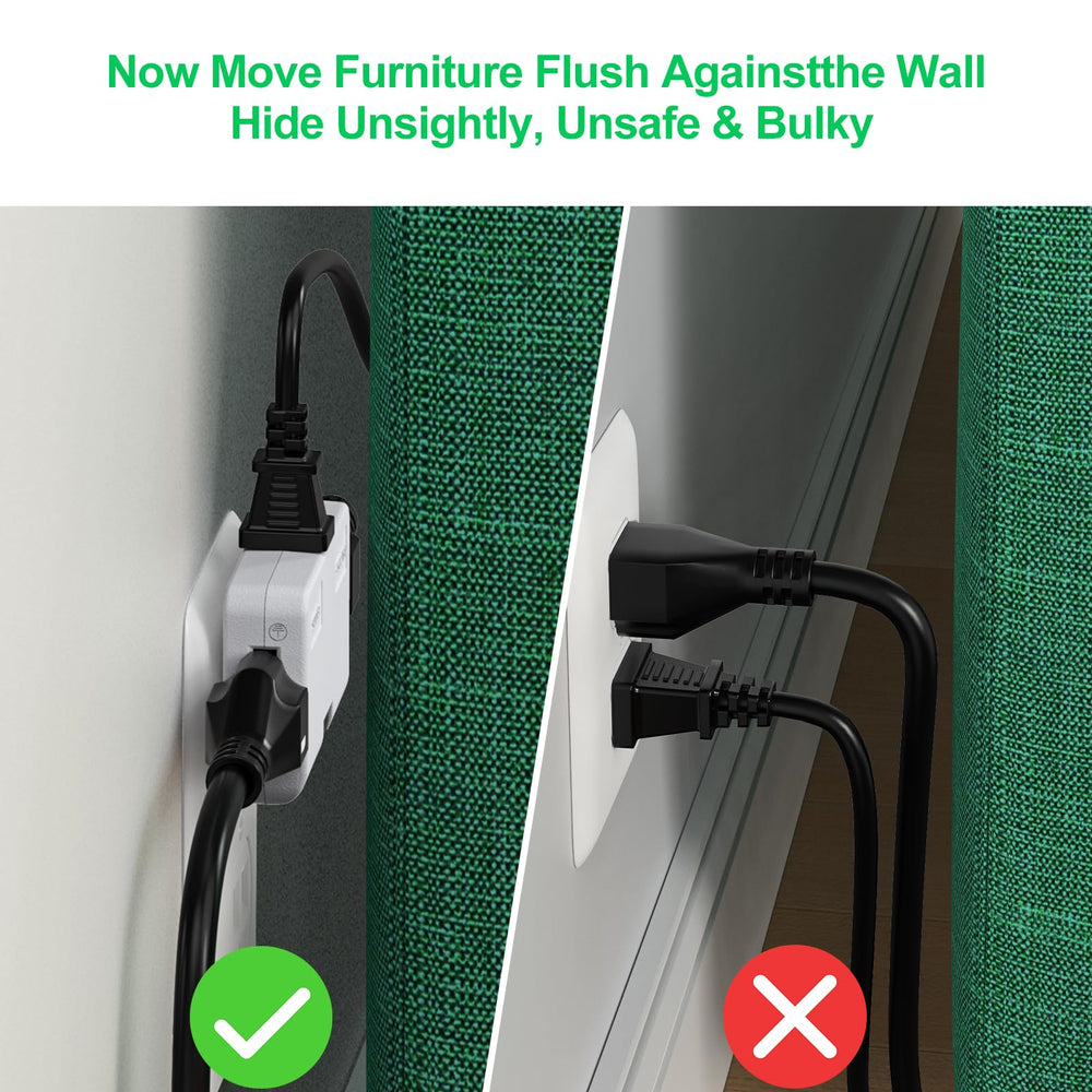 ETwinCoo swivel head reaching rear outlet in use