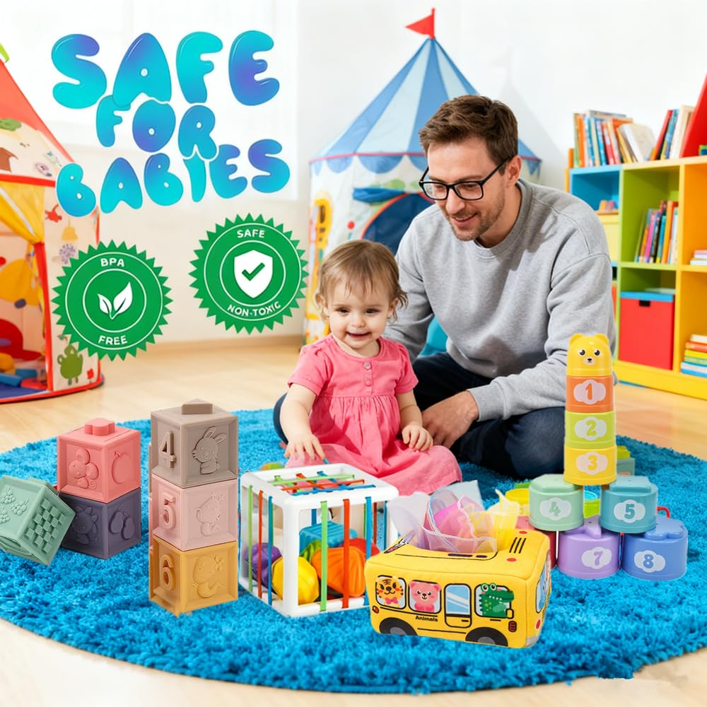 Etyat shape-bin sensory toy set suitable for bath time and quiet play sessions.