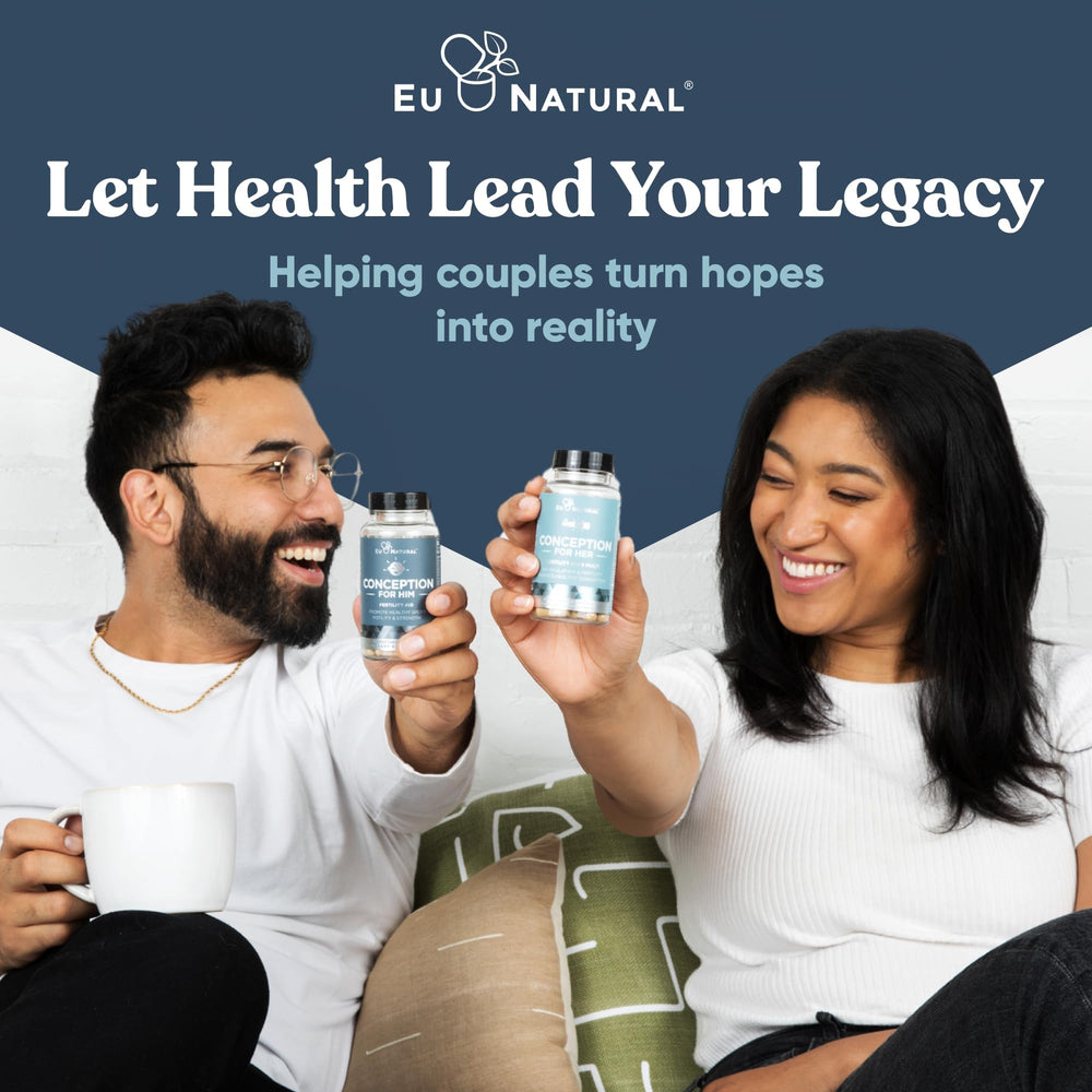 Closeup of Eu Natural bottles and vegetarian capsules demonstrating product quality.