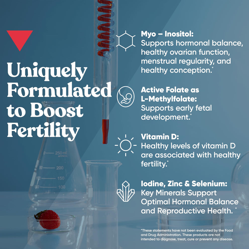 Eu Natural Conception for Her ingredients panel highlights essential vitamins.