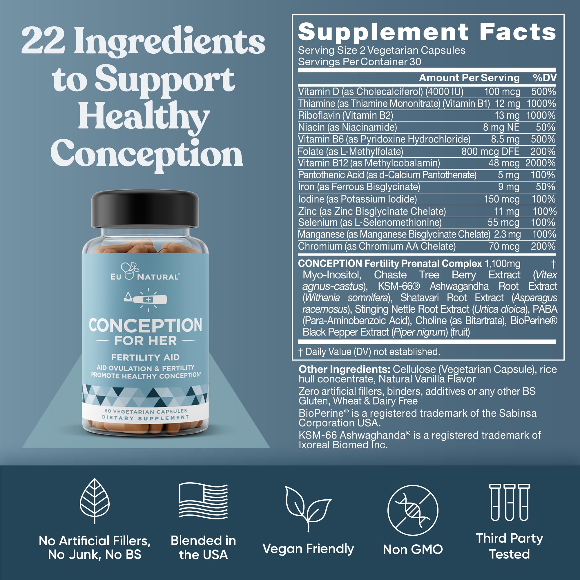 Eu Natural third-party testing seal indicating trusted quality and safety.