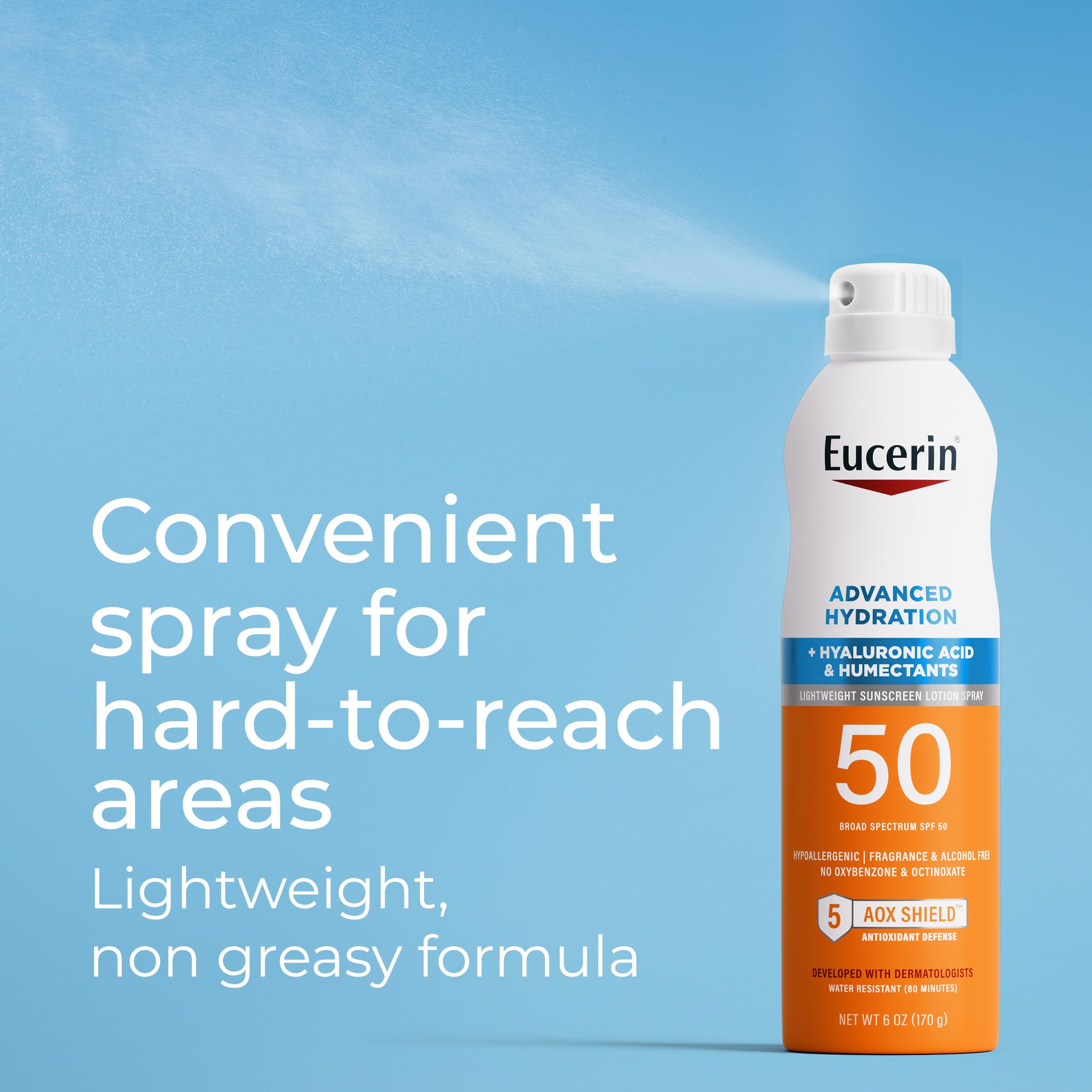 Eucerin with 5 AOX Shield antioxidants safeguard skin against free radicals