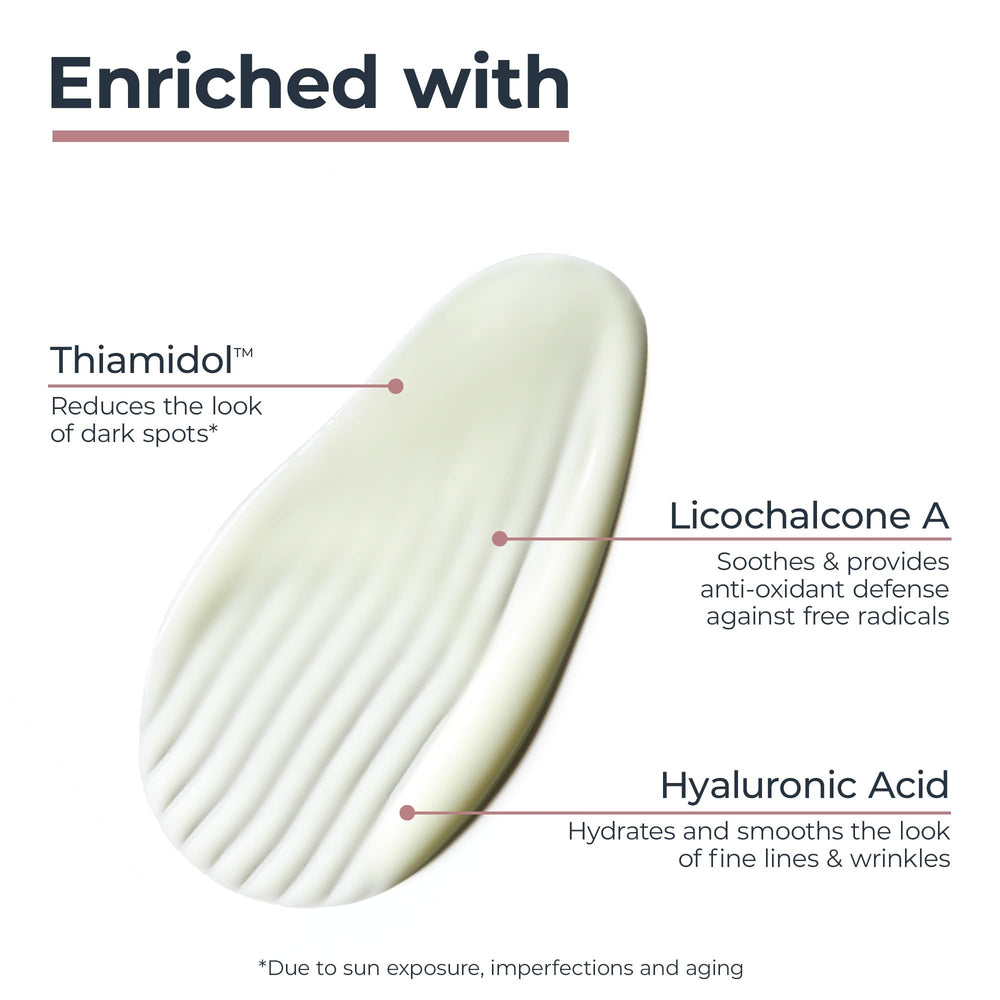 Packaging detail: one fluid ounce bottle of Radiant Tone