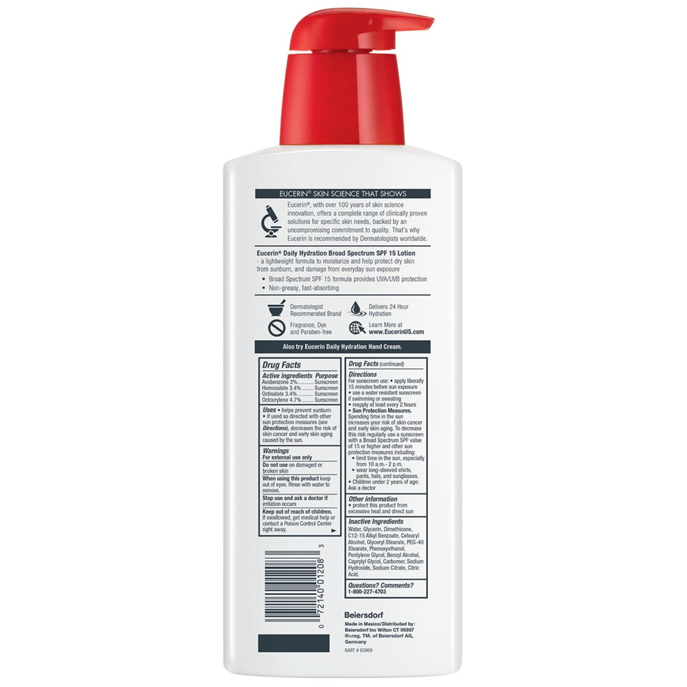 Eucerin three-pack packaging shown for convenient, value-packed skincare.