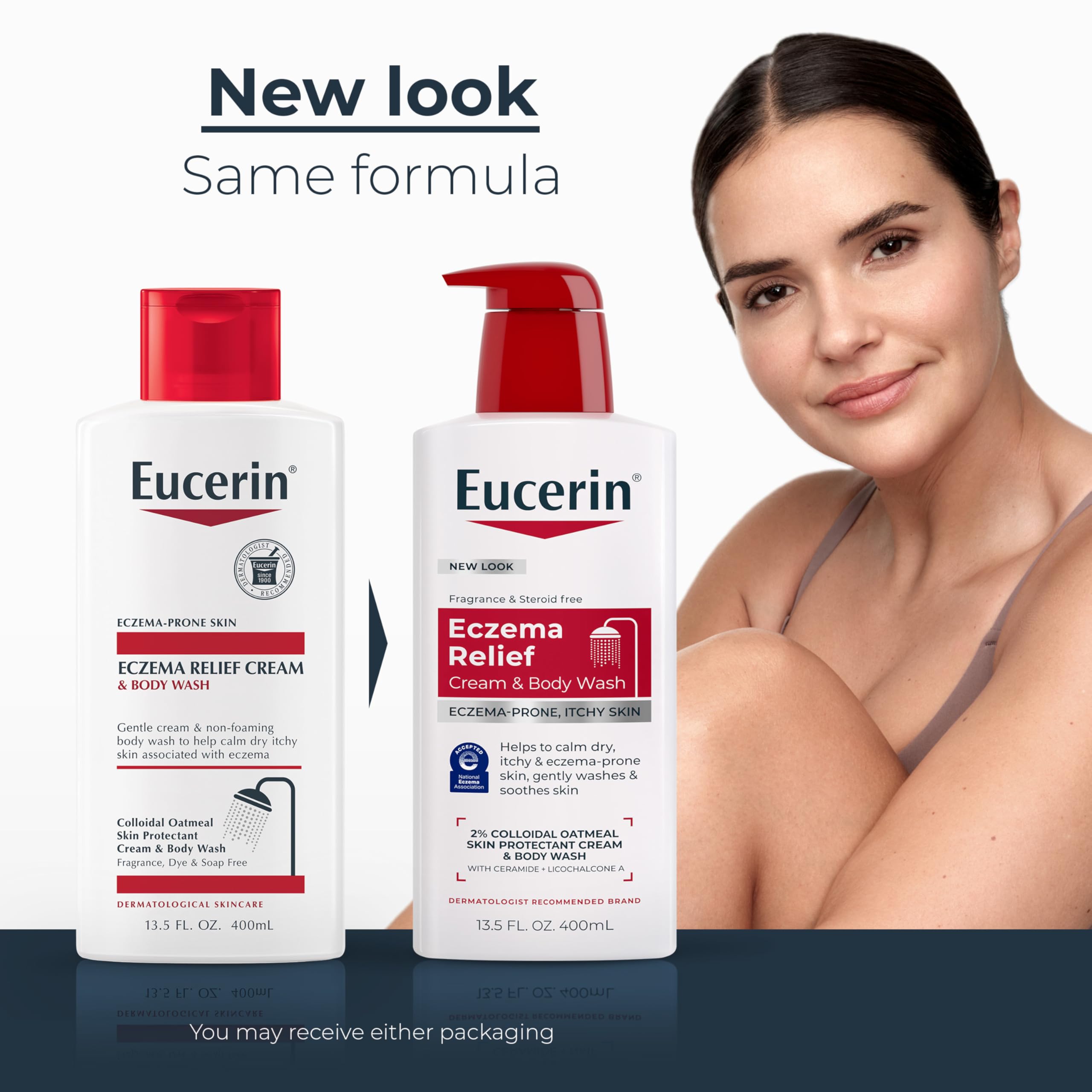 Label close-up shows fragrance-free formula.