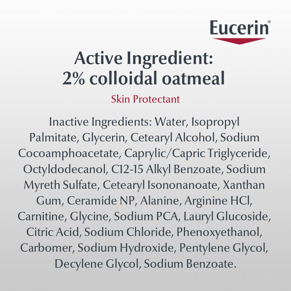 Eucerin Eczema Relief Cream Body Wash in shower setting.