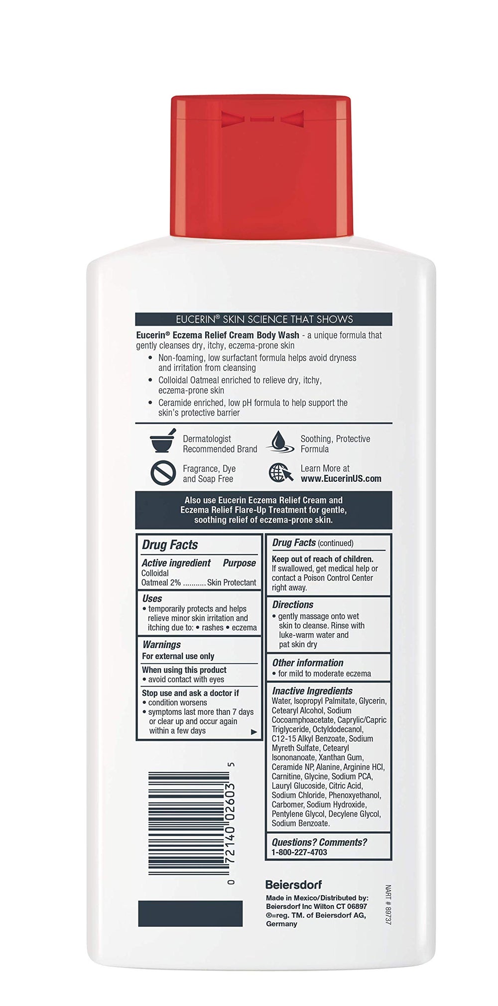 Eucerin Eczema Relief Cream with ceramide-3 and licorice root extract