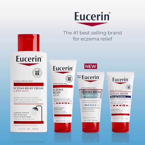 Evening routine scene with Eucerin Eczema Relief Hydrogel.