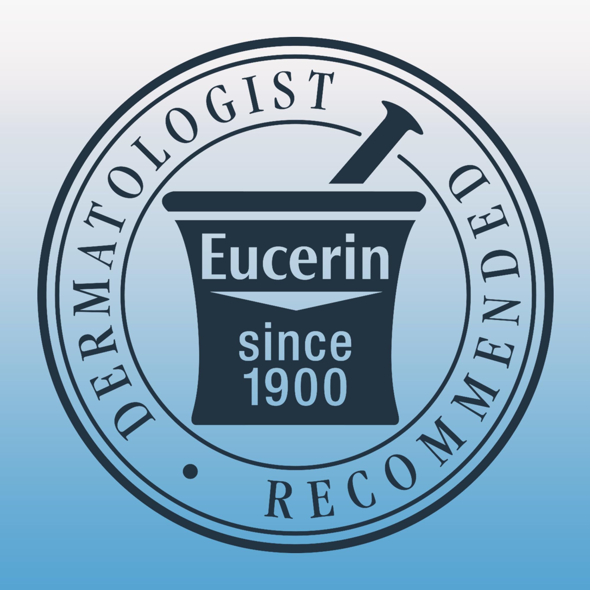 Face and body care with Eucerin Eczema Relief Hydrogel in a skincare routine.