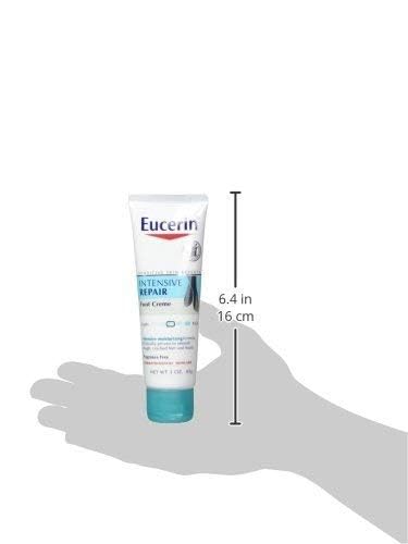 Eucerin Foot Cream packaging emphasizes compact size for travel and daily use.