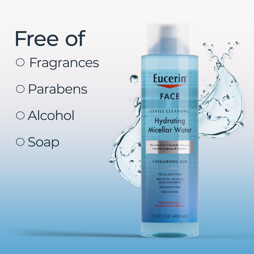 Eucerin fragrance-free cleanser bottle suitable for sensitive skin