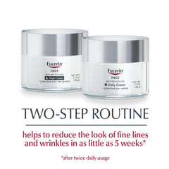 Eucerin Q10 Night Cream 1.7 oz jar delivers overnight nourishment for skin.