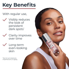 Eucerin Radiant Tone serum dropper releasing formula onto skin
