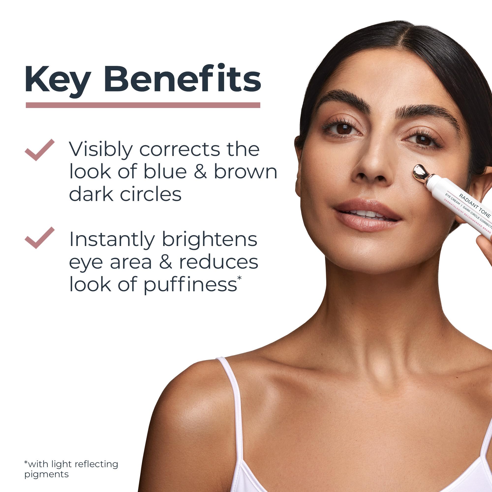 Eucerin Radiant Tone Eye Cream cool metal applicator for refreshing eye care