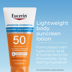 Eucerin Sun Advanced Hydration SPF 50 dispenser top for easy application