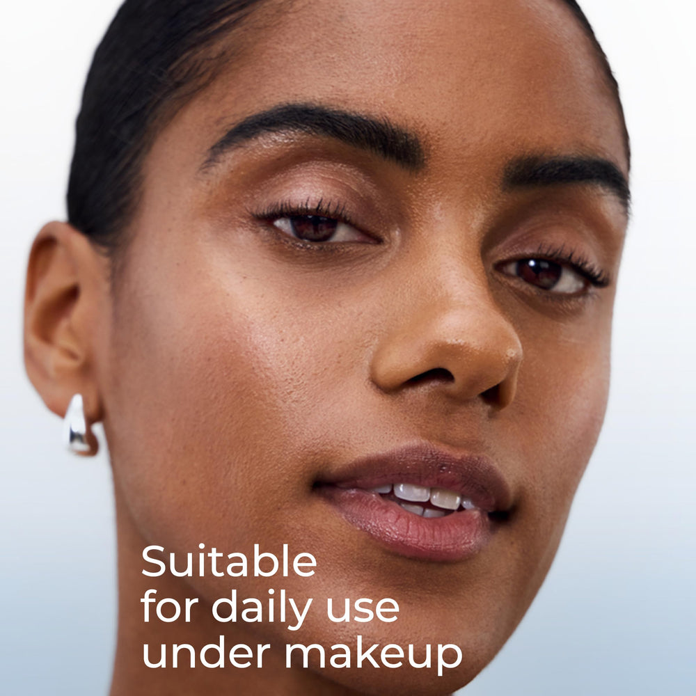 Dermatologist-tested Eucerin Sun Clear Skin Face Sunscreen SPF 50 product close-up.