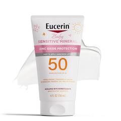 Eucerin Sun Sensitive Mineral Baby Sunscreen SPF 50 tube for gentle baby skin protection