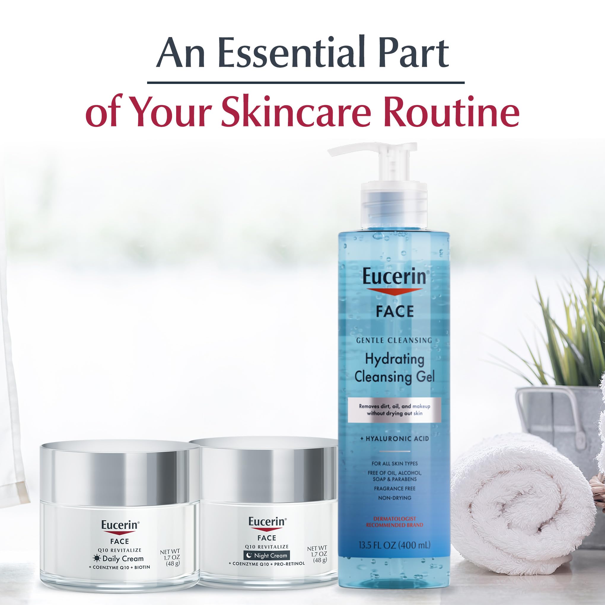 Two jars shown together convey a complete day and night skincare routine.