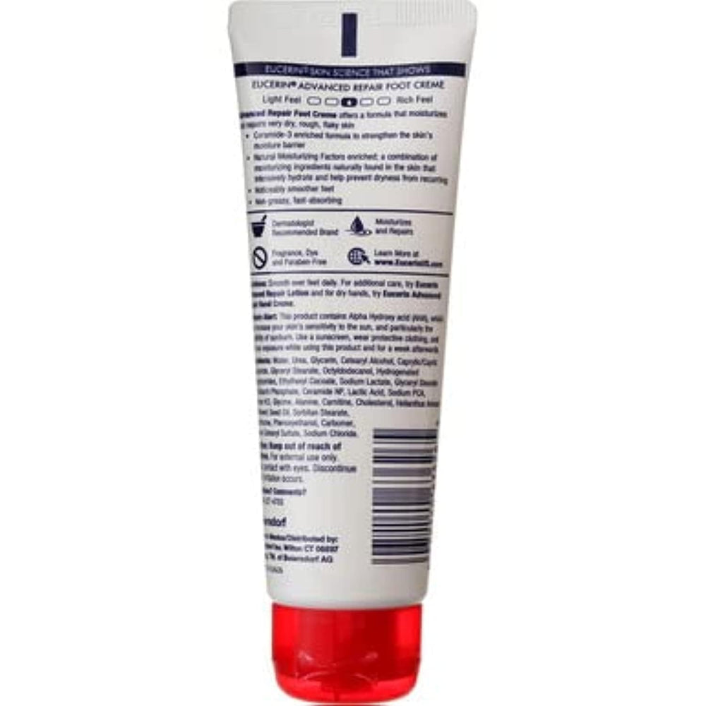 Eucerin Very dry skin solution for cracked feet in use.