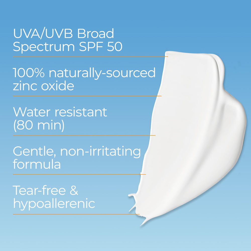 Zinc oxide mineral filter in Eucerin sunscreen provides broad spectrum protection