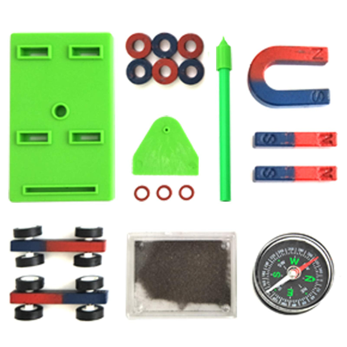EUDAX Labs bar magnet set for basic attraction experiments in class