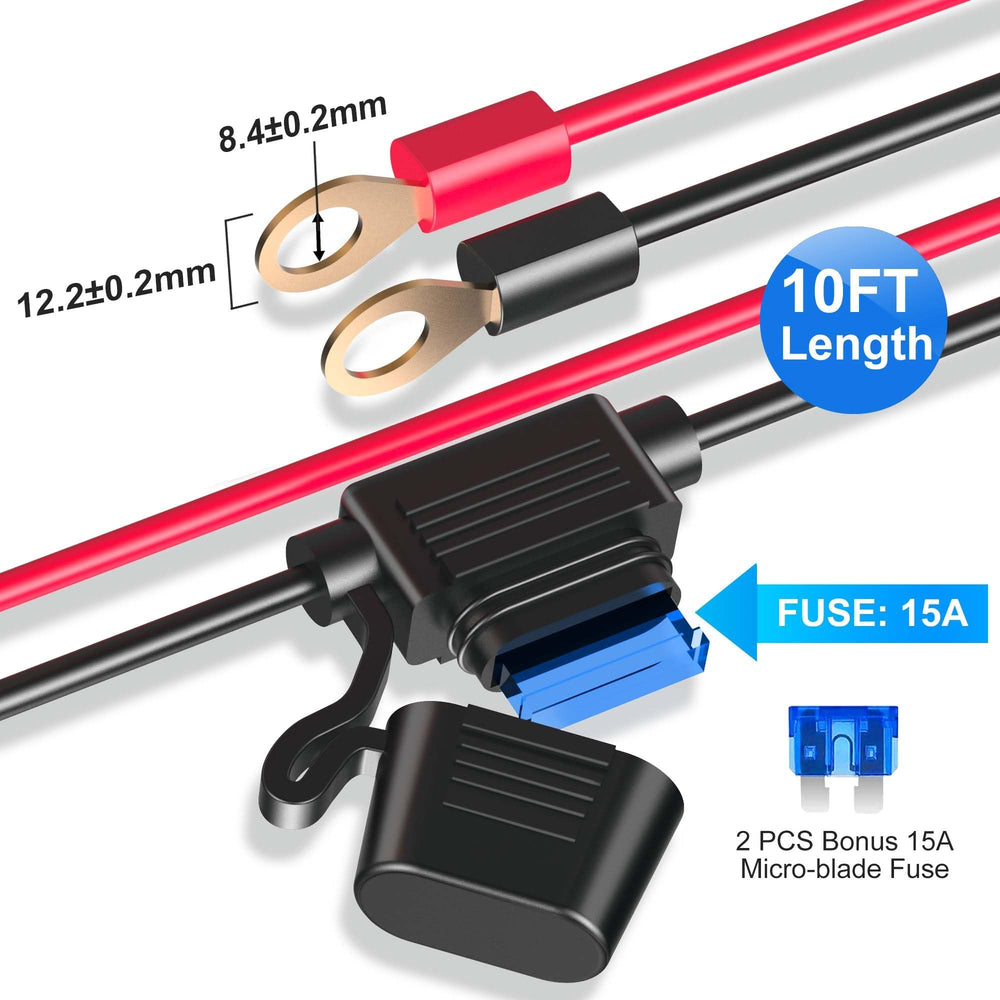 Eugizmo 3-socket lighter socket with eyelet-terminal for secure installation.