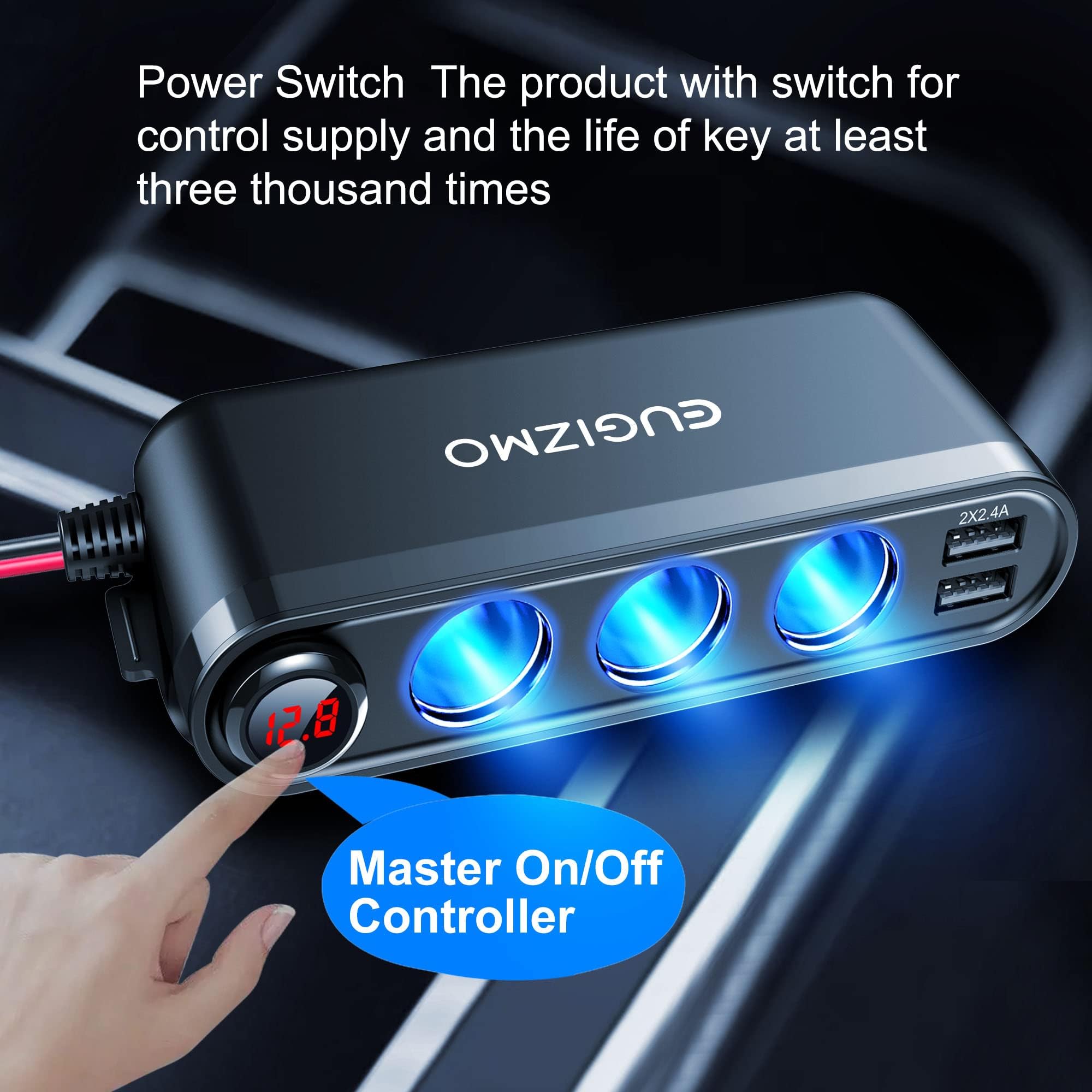 Eugizmo QC 18W USB port quick tops up smartphones while driving.