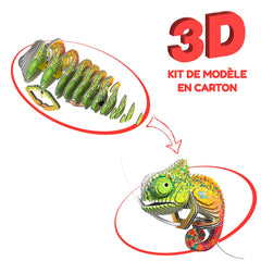 Kids assembling the EUGY Chameleon puzzle to boost fine motor skills.