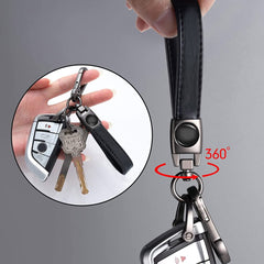 EULIX YUNHECHUHAI keychain shows 360-degree rotation for quick access.